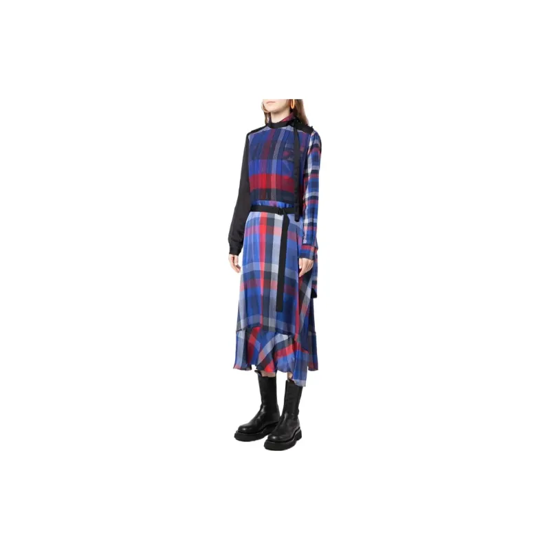 Sacai Long-Sleeved Dresses Women's Multicolor-3
