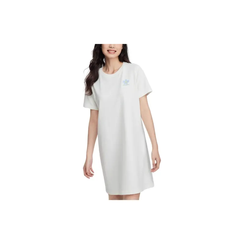 Skechers SS24 Short Sleeved Dress Women's Marshmallow White-1