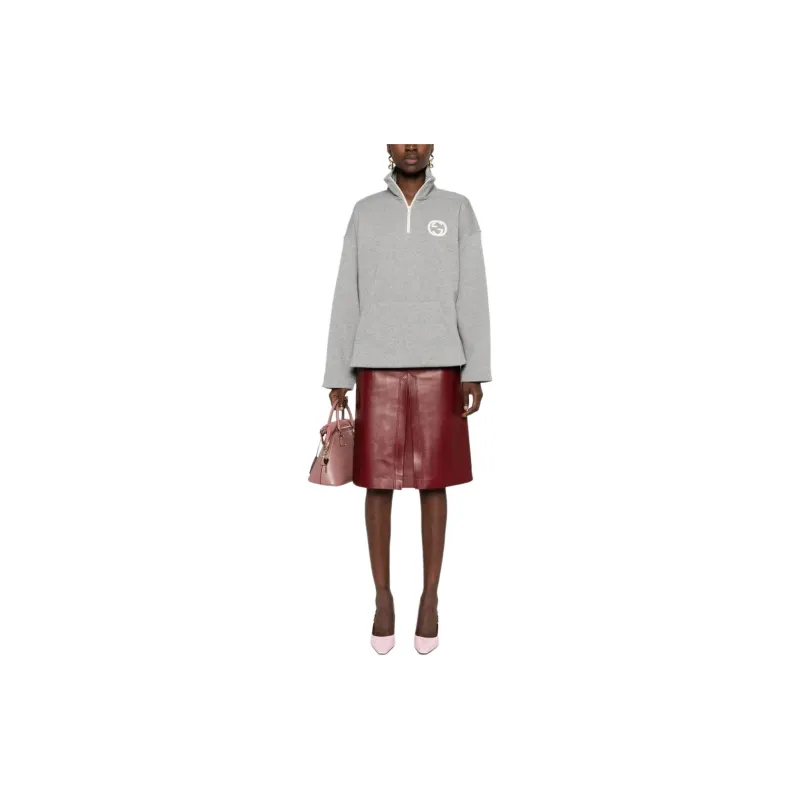 GUCCI Interlocking G Mélange Sweatshirt-1