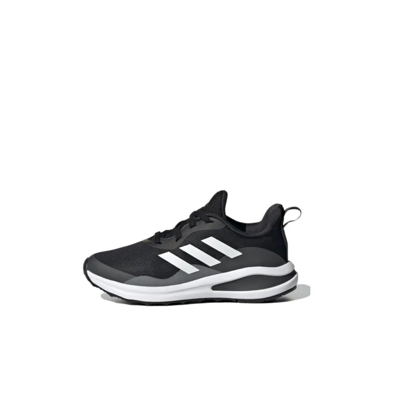 Adidas FortaRun J Lace Running K Abrasion Resistant Breathable Low Top Sports Casual Shoes Black White Kids'-0