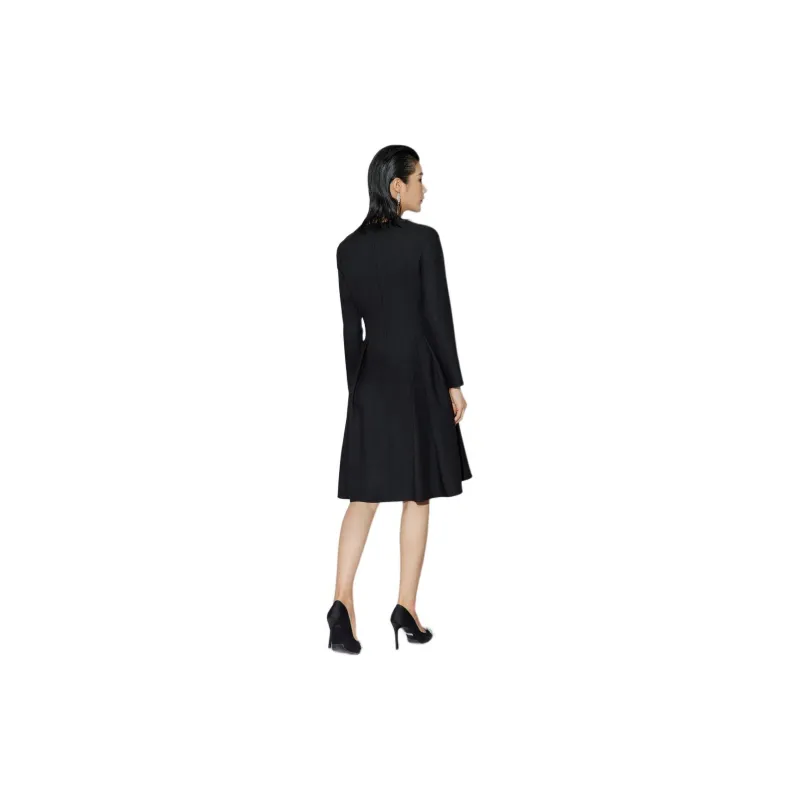 BBLLUUEE Long Sleeved Dress Women's Black-1