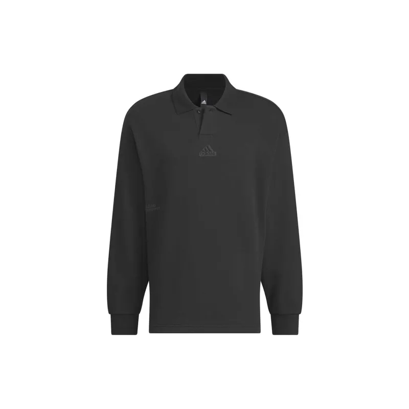 Adidas Polo Shirts Men Black+Shopping Bag-1