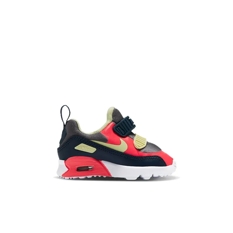 Nike Air Max 90 Low Top Running Shoes Black Red Infant And Toddler-1