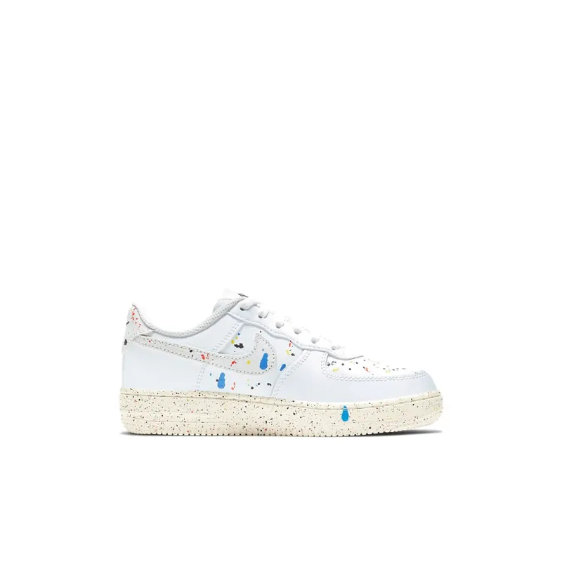 Nike Air Force 1 LV8 3 Abrasion Resistant Low Top Skateboard Shoes White Children Aged 3 7 Years Old-1