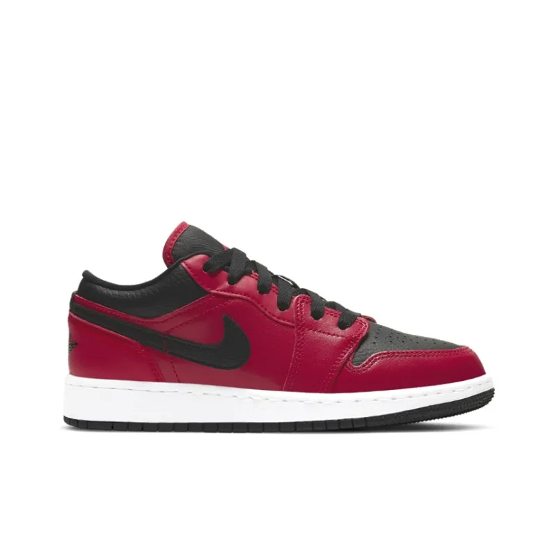 Jordan 1 Low Gym Red Black Pebbled GS-1