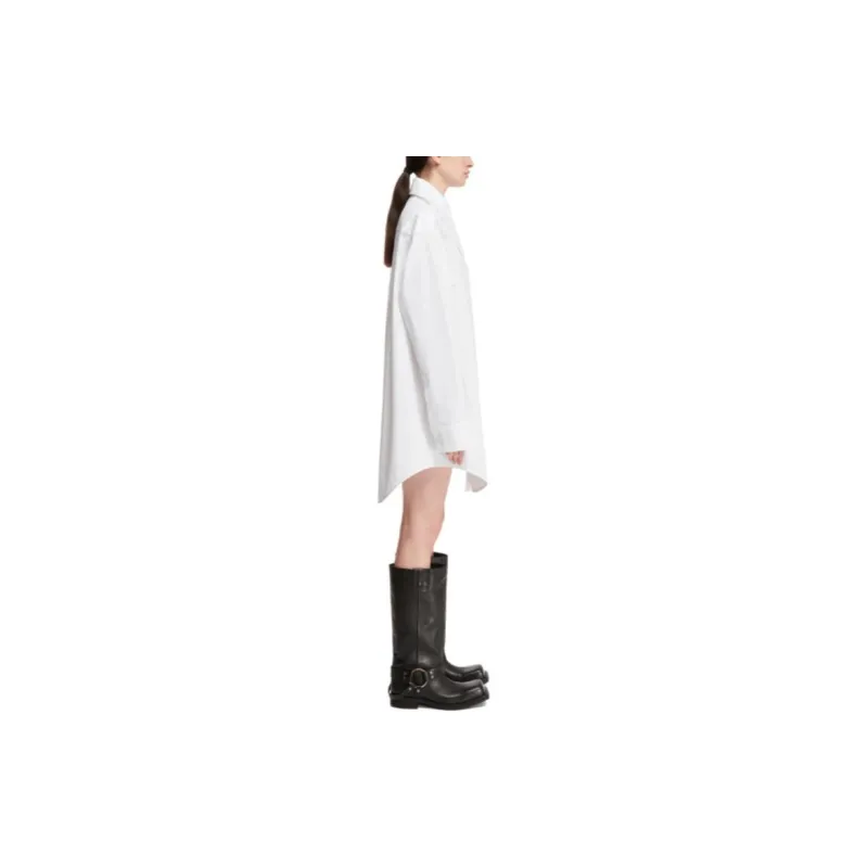 JIL SANDER Long-Sleeved Dresses Women's White-4