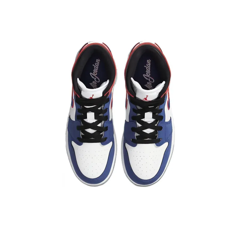 Jordan 1 Mid Rush Blue University Red GS-3