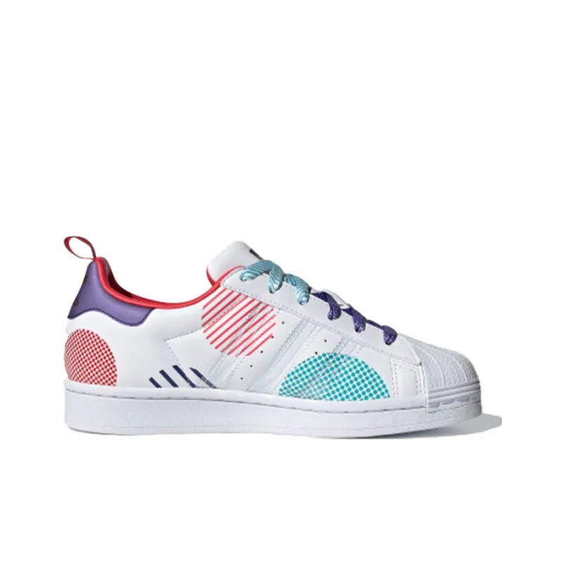 Adidas Originals J Low Top Kids' Skateboarding Shoes Blue White Red Teenagers-1