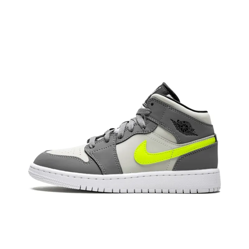 Jordan 1 Mid GS Gun Smoke Volt-0