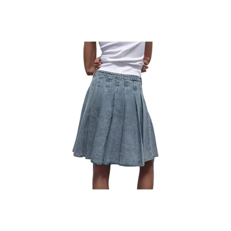 ZARA Denim Short Skirts Women's Blue-4