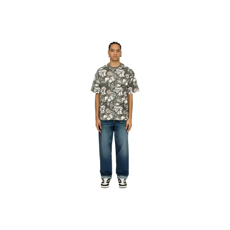 EVISU T Shirts Men Army Green Full Floor-4