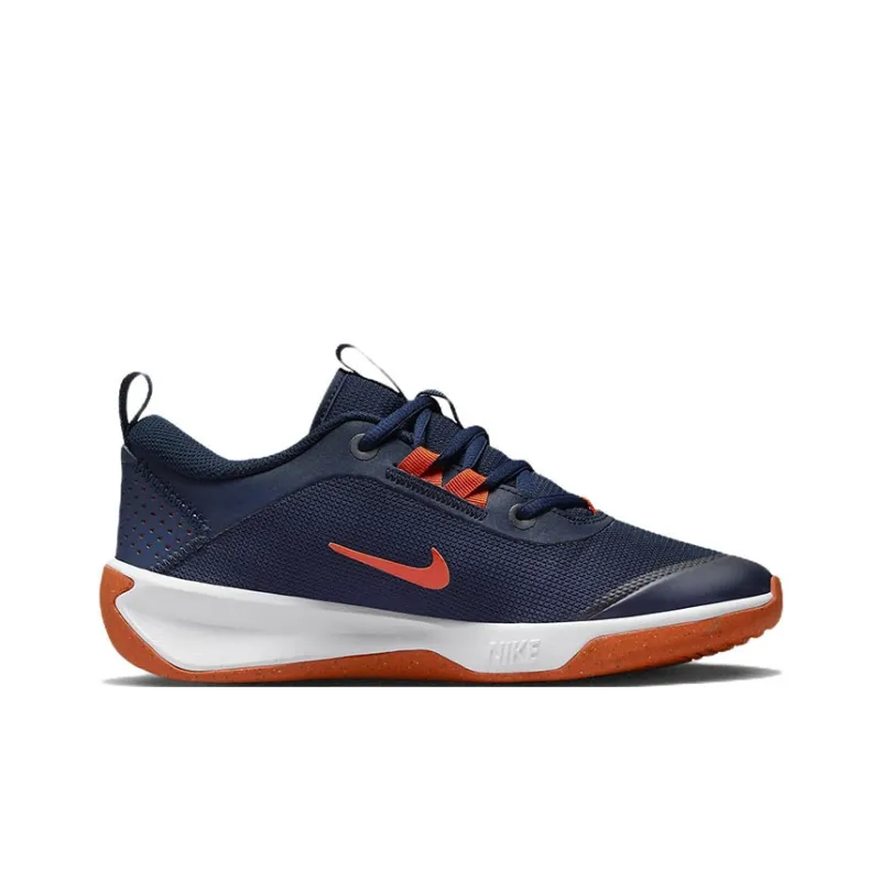 Nike Omni Multi-Court Cushioning Anti-Slip And Wear-Resistant Low-Top Kids Lifestyle Shoes Blue White Teenagers-1