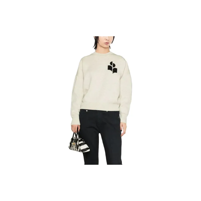 ISABEL MARANT ETOILE Logo Intarsia Crewneck Jumper-2