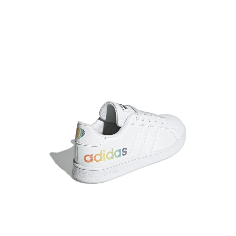 Adidas Neo GRAND COURT K Abrasion Resistant Low Top Skateboard Shoes Pure White Kids'-3