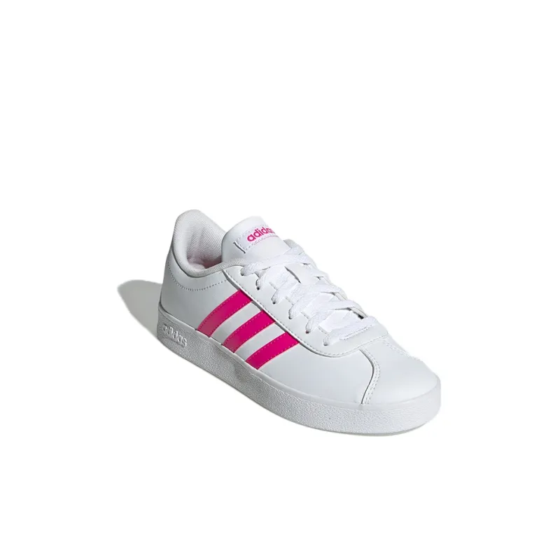 Adidas Neo VL Court 2.0 K Breathable Low Top Kids' Skateboarding Shoes White Pink Kids'-2