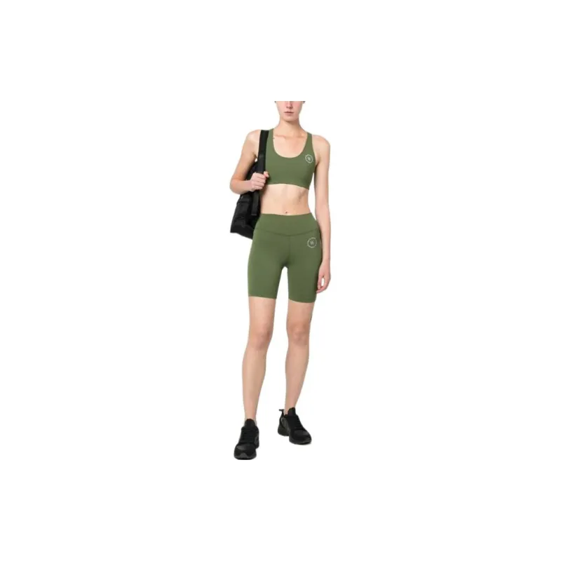SPORTY & RICH Logo print Biker Shorts-1