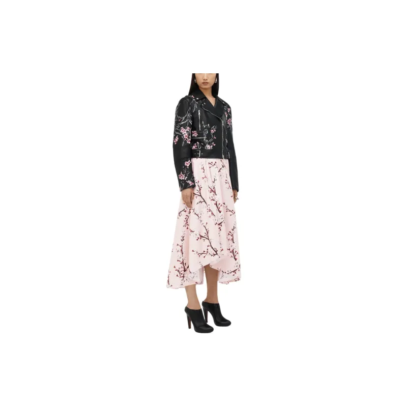 Alexander McQueen Blossom Asymmetric Midi Skirt-3
