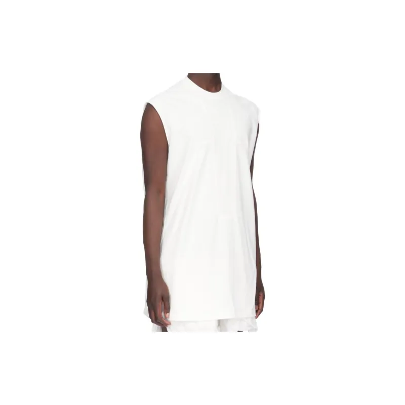 RICK OWENS Splintered Tarp Cotton Tank Top-2
