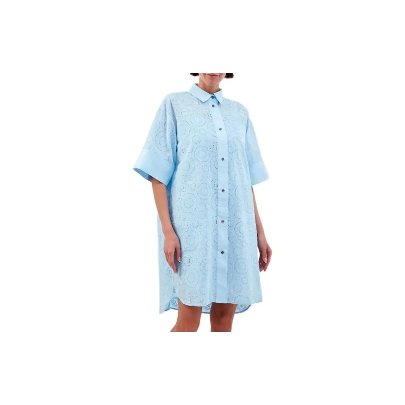 KARL LAGERFELD Short Sleeved Dresses Women's Blue-3