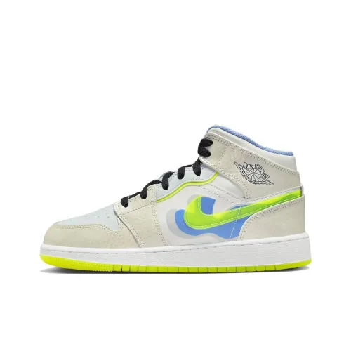 Jordan 1 Mid SE Warped Swoosh GS