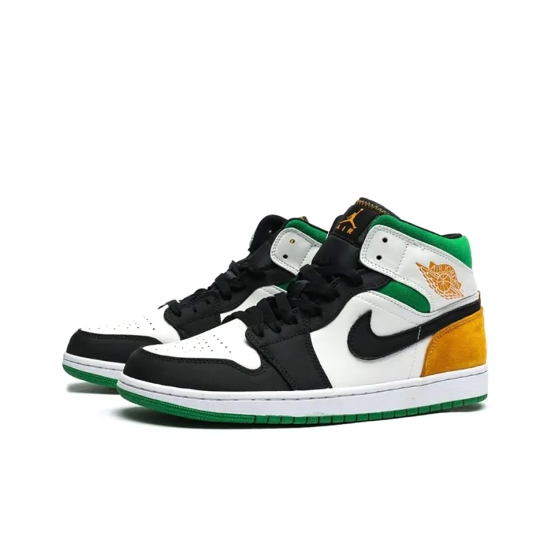 Jordan 1 Mid SE White Laser Orange Lucky Green GS-2