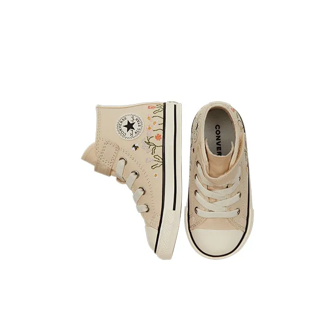 Converse Chuck Taylor All Star   Easy-On High TD 'Embroidered Floral Print - Natural Ivory'-3