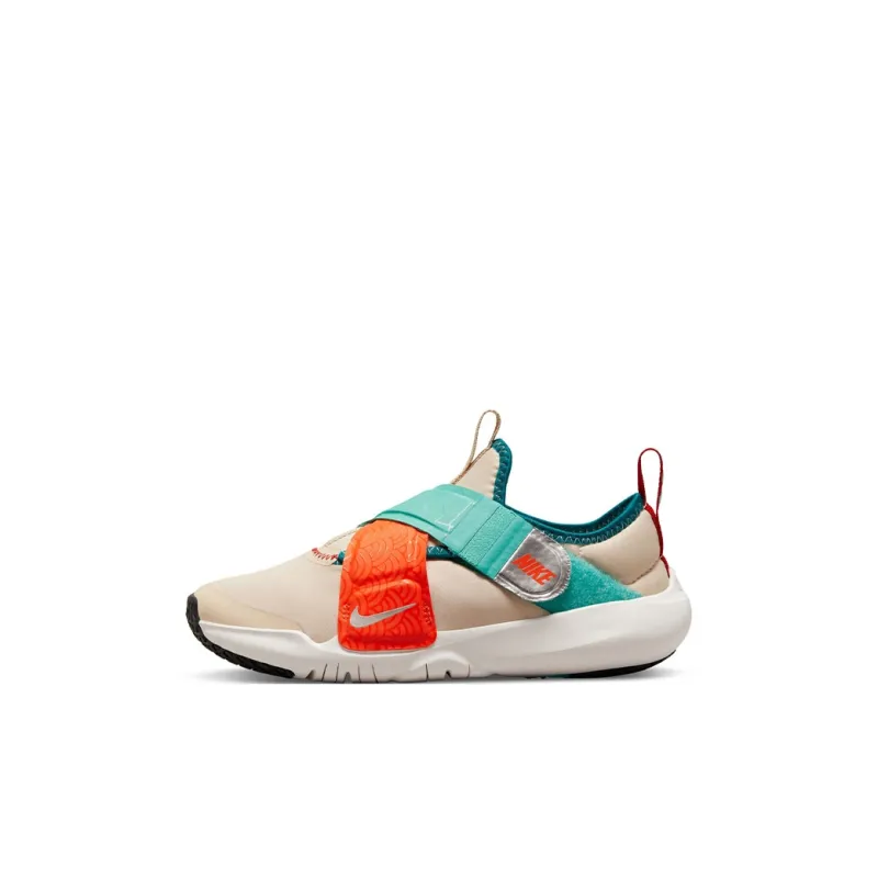 Nike Flex Advance Abrasion Resistant Low Top Kids' Running Shoes Beige Orange Children Aged 3 7 Years Old-0