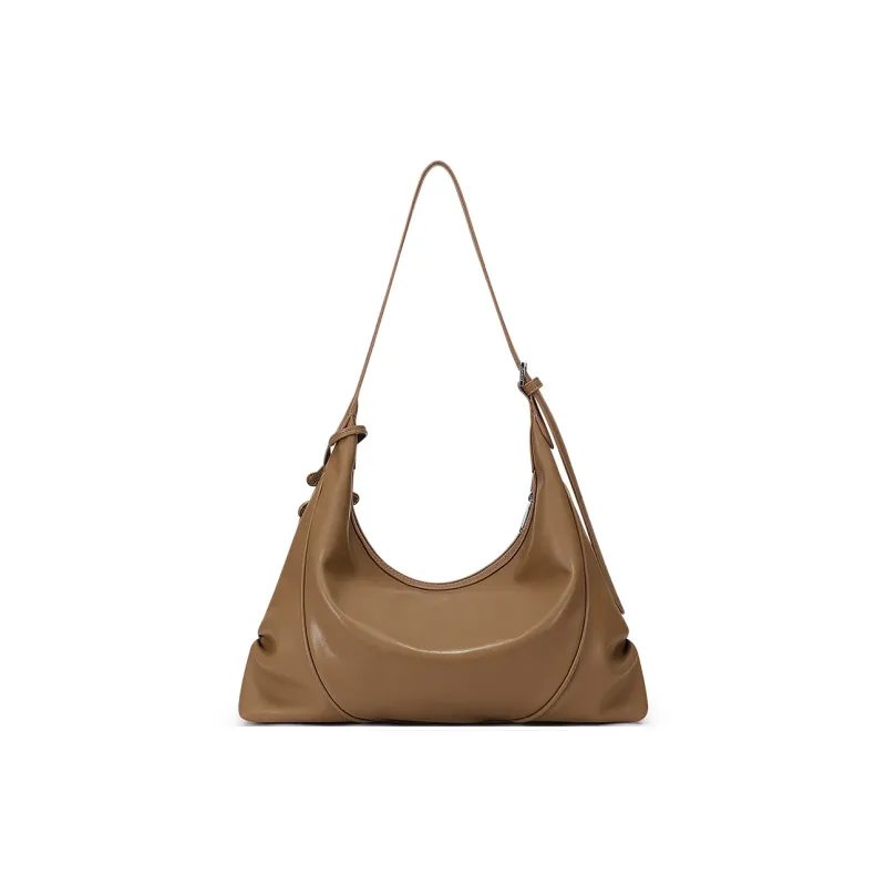 JUST STAR Artificial Leather Shoulder Bag, Crossbody Bag, Handbag Medium Size Women's Black White Brown-26