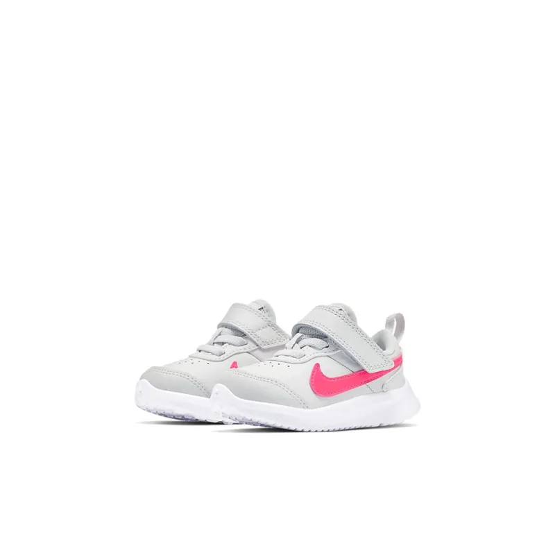 Nike Varsity Leather Low Top Sports Casual Shoes Gray Pink Infant And Toddler-2