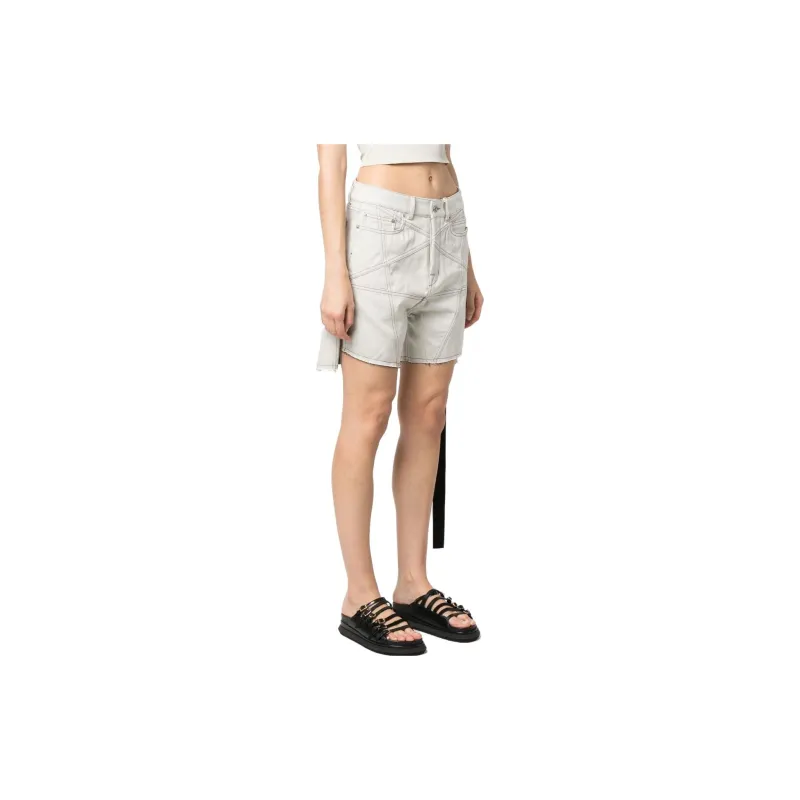RICK OWENS Mid-rise Denim Shorts-3