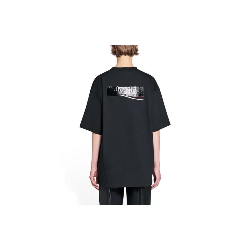 Balenciaga FW22 T Shirt Women's Black Loose Fit-4