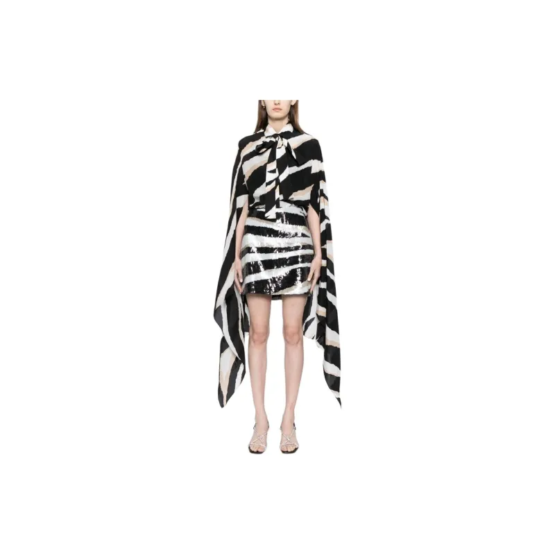 ELIE SAAB Zebra print Sequin embellished Miniskirt-1