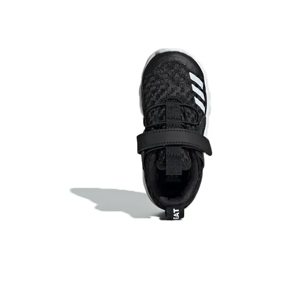 Adidas Rapidafle Durable Breathable Low-Top Toddler Shoes Black White Infant And Toddler-3