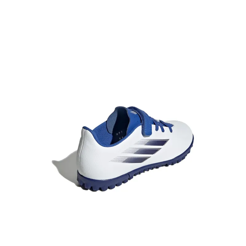 Adidas X Speedflow.4 Abrasion Resistant Low Top Kids' Soccer Shoes White Blue Kids'-3
