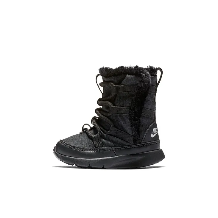 Nike Venture Slip-Resistant Cushioning Wear-Resistant High-Top Running Shoes Black Infant And Toddler-0