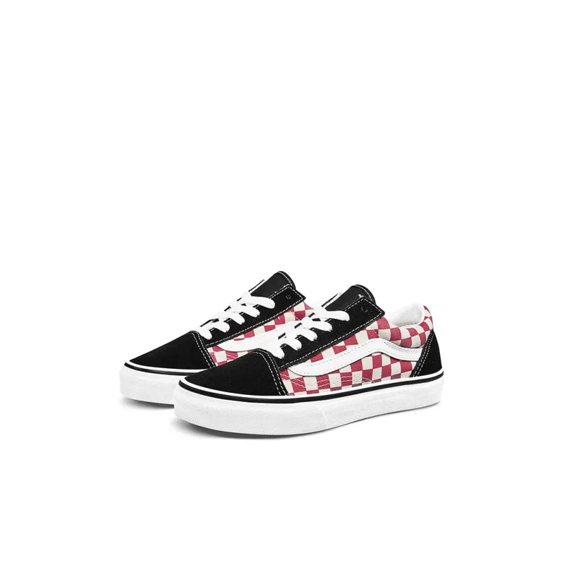 Vans Old Skool   Kids 'Checkerboard - Black Red'-1