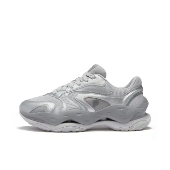 FILA FUSION Cheese Cheese Wear Resistant Low Top Casual Shoes Men's Silver Gray