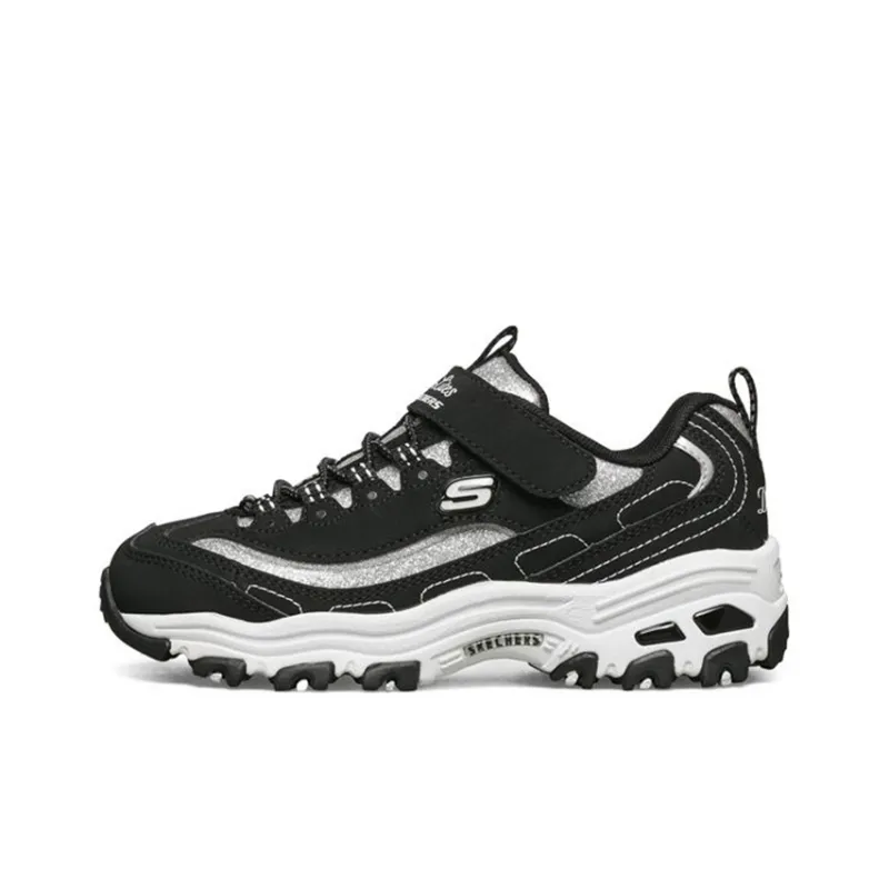 Skechers Slip-Resistant Cushioning Wear-Resistant Kids Lifestyle Shoes Black Teenagers-0