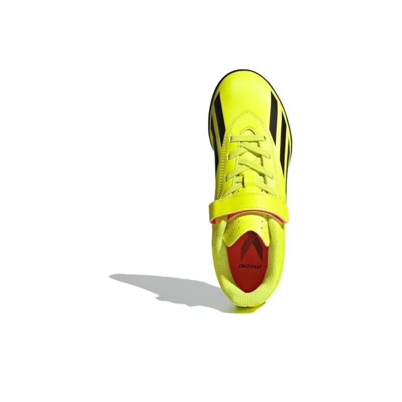 Adidas X Crazyfast Club Cushioning, Wear Resistant Low Top Kids' Soccer Shoes Yellow Kids'-2