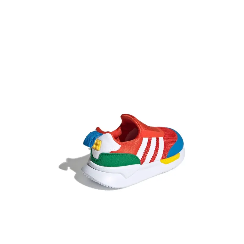 LEGO x Adidas Originals ZX 360 Cushioned Wear Resistant Breathable Low Top Toddler Shoes Red Blue Infant And Toddler-4