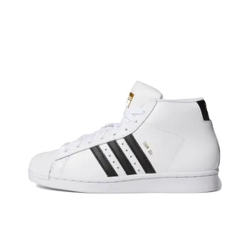 Adidas Originals Pro Model J Mid Top Kids' Skateboarding Shoes White Black Teenagers