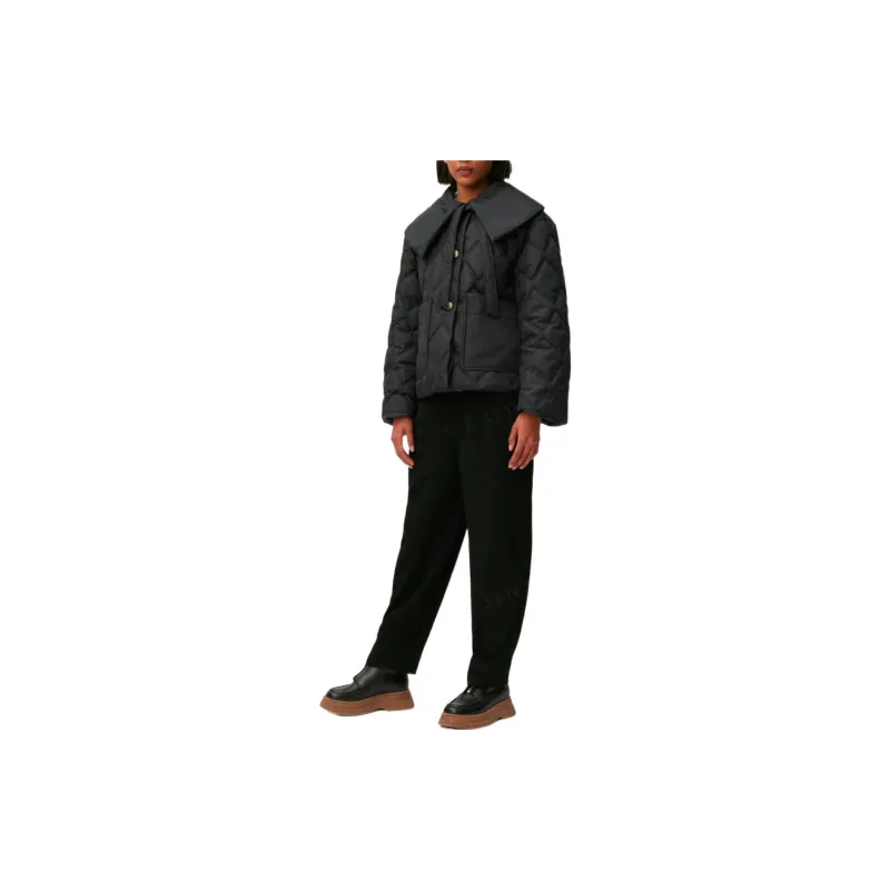 GANNI Big Collar Jacket 'Black'-3