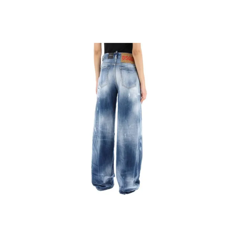 DSQUARED 2 Light Everglades Wash Traveller Distressed Jeans-2