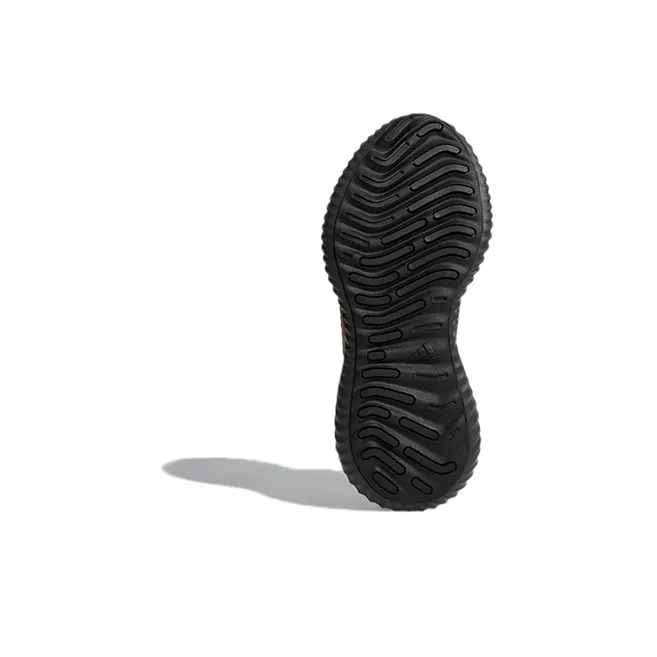 Adidas AlphaBounce Beyond J Anti-Slip And Wear-Resistant Breathable Mid-Top Kids' Running Shoes Black Gray Teenagers-4