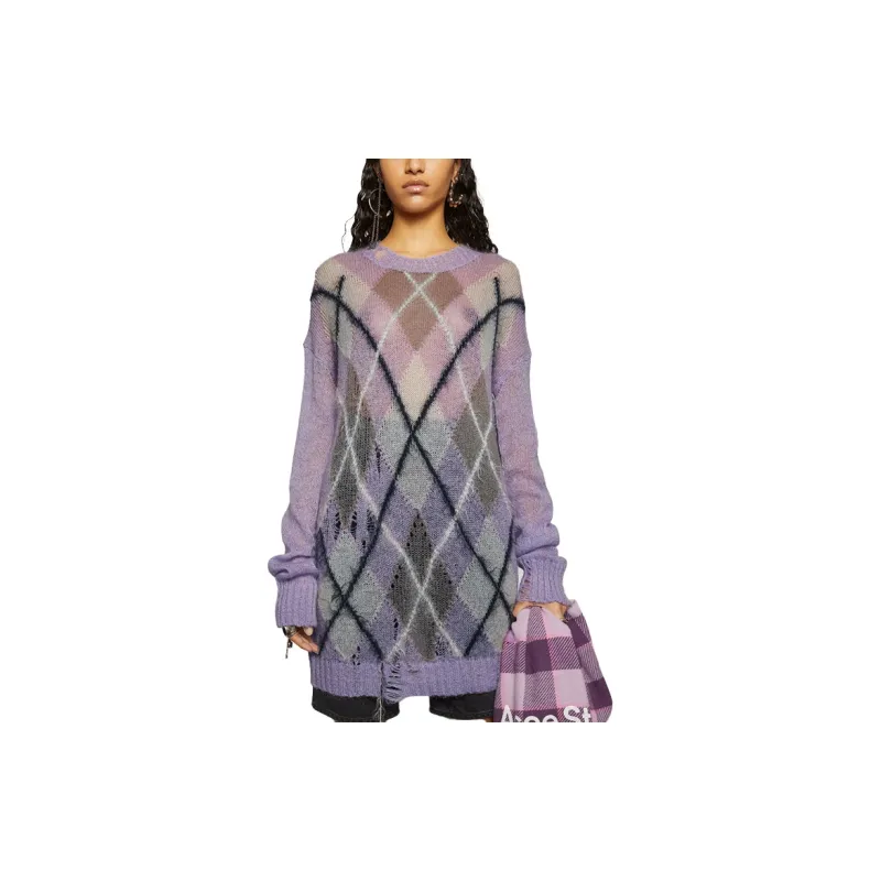Acne Studios Loose Fit Sweater Women's Purple Lilac-1