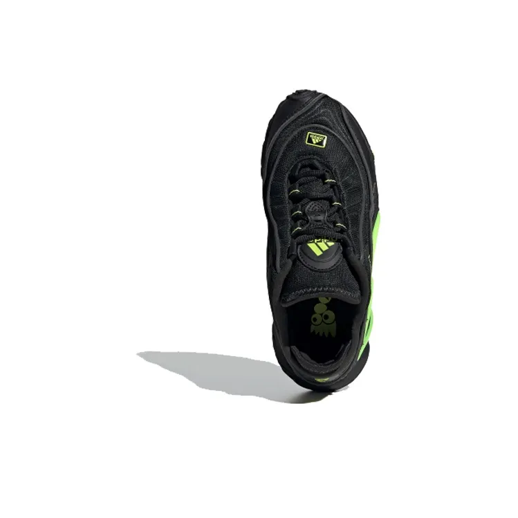 Adidas Originals Fyw 98 Shock Absorbers Low Top Kids Lifestyle Shoes Black Green Teenagers-3