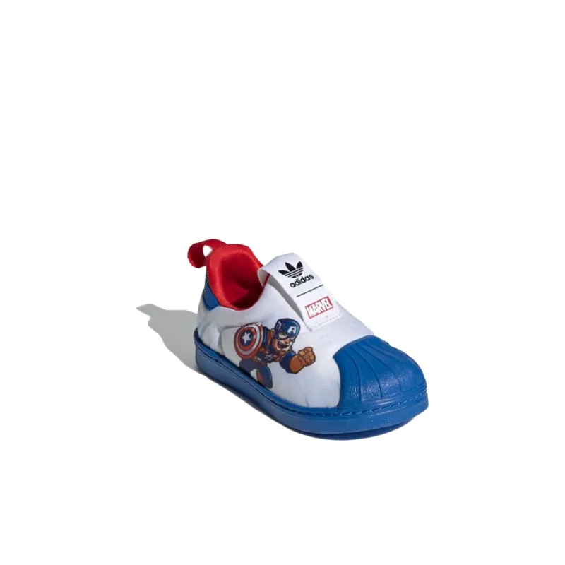 Adidas Originals Superstar Series Breathable Low-Top Toddler Shoes White Blue Red Infant And Toddler-2