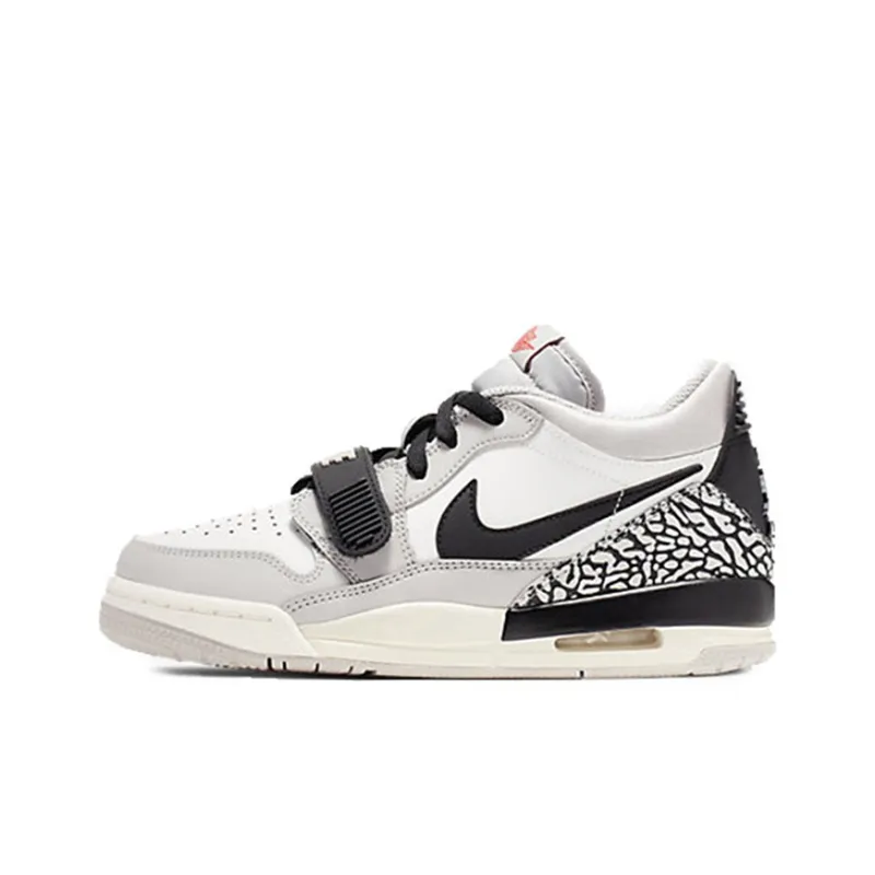 Jordan Legacy 312 Low Tech Grey Fire Red Black GS-0