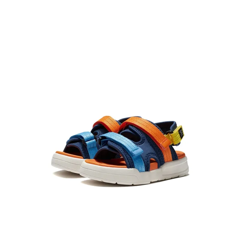 LINING YOUNG Sports Life Collection Breathable Children's Sandals Blue Orange Children Aged 3-7 Years Old-2