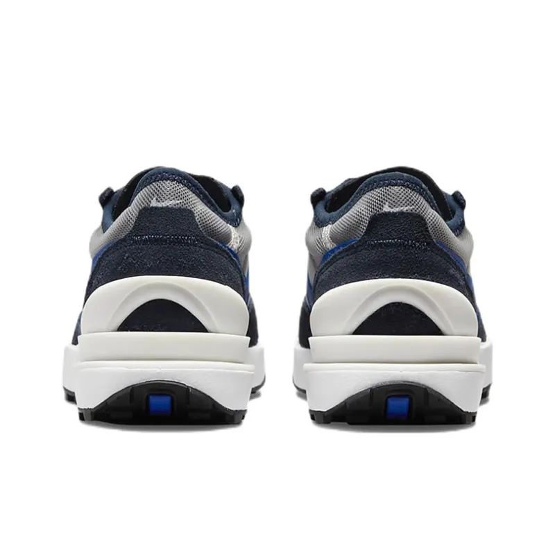 Nike Waffle One Cushioning Anti-Slip And Wear-Resistant Low-Top Kids Lifestyle Shoes Gray Blue Teenagers-4